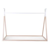 Cadru pat Tipi Childhome 90x200 cm lemn natural alb - 1