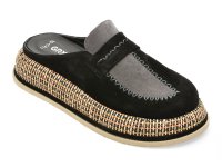 Papuci GRYXX negri, 3701162, din piele intoarsa - 1