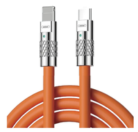 Cablu de incarcare Q SJ980 Type-C la Lightning 60W portocaliu - 1
