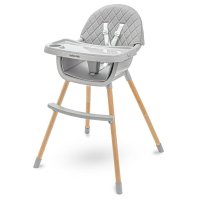 Scaun de masa multifunctional Baby Mix Freja pentru copii 6-36 luni, Dark Grey - 1