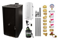 Pachet control de la distanta Centrala termica pe peleti Fornello Rossi B Black 25 kw, pompa, vas expansiune, tiraj fortat, Ecodesign, A+, Boiler Termoelectric Fornello 100 l, Termostat Salus IT500, Aspirator, Kit evacuare 3.5 ml si Fitinguri montaj - 1