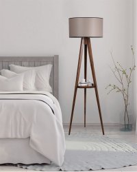 Lampadar Sehbali Gri 26x26x65 cm - Eleganță și Funcționalitate - 1