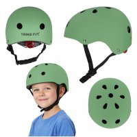 Casca de protectie pentru copii FIX S Green, marime S (48-54 cm), cu lumina LED si 11 orificii de ventilatie - 4
