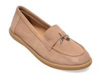 Mocasini dama GRYXX 617871, bej, din piele intoarsa - 1