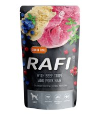 Hrana Umeda Caini, Rafi Dog, Sunca de Porc si Burta de Vita, 500 g - 1
