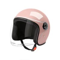 Casca moto/scuter unisex, cu vizor, marime universala 56-62cm, roz, FIXATO - 4