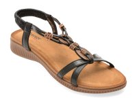 Sandale IMAGE negre, 921, din piele ecologica - 1