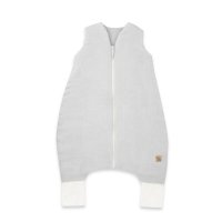 Sac de dormit Qmini pentru iarna cu picioruse, 90 cm, din muselina dubla, Oeko Tex, Gray - 1