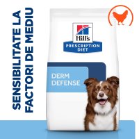 HILL'S Prescription Diet Derm Defense, Pui, dietă veterinară câini, hrană uscată, afecțiuni dermatologice HILL'S Prescription Diet Derm Defense, Pui, dietă veterinară câini, hrană uscată, piele & blana, 4kg - 10