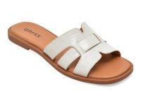 Papuci albi GRYXX 24108 din piele naturala pentru vara - 1