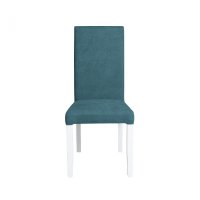 Scaun living TEO, picioare lemn alb, stofa turcoaz, 46x60x98 cm - 1