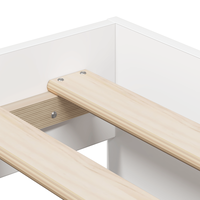 Cadru de Pat Modern Alb 80x200 cm cu Depozitare - 10