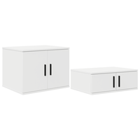 Cadru de Pat Modern Alb 80x200 cm cu Depozitare - 5