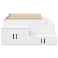 Cadru de Pat Modern Alb 80x200 cm cu Depozitare - 8
