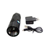 Lanterna LED metalica cu 3 acumulatori litiu L18650 - 1