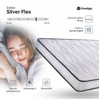 Saltea SILVER FLEX, spumă poliuretanică, reversibilă, hipoalergenică, super ortopedică, Grosime 19 cm - 3