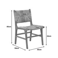 Scaun de gradina, Refane, Natural, 50x58x85 cm - 2