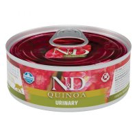 N&D Quinoa Adult Urinary, Rață, conservă hrană umedă fără cereale pisici, sistem urinar, (în sos), 80g - 2
