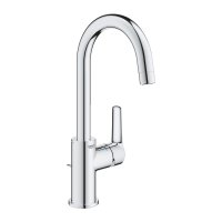 Baterie lavoar Grohe Start, marimea L, monocomanda, cartus ceramic, evacuare cu tija, pivotanta, crom - 23554002 - 1