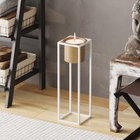 Ghiveci decorativ GED023C Auriu 15x50x15 cm - 1