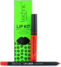 Set de ruj si creion de buze Technic Lip Kit Matte Wild Child - 4