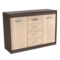 Scrin KORINA din DTD laminat, design stejar inchis/stejar deschis - 1