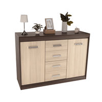 Scrin KORINA din DTD laminat, design stejar inchis/stejar deschis - 9