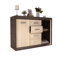 Scrin KORINA din DTD laminat, design stejar inchis/stejar deschis - 10