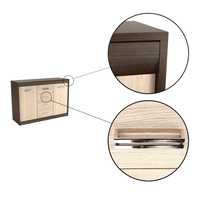 Scrin KORINA din DTD laminat, design stejar inchis/stejar deschis - 17