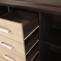 Scrin KORINA din DTD laminat, design stejar inchis/stejar deschis - 4