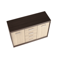 Scrin KORINA din DTD laminat, design stejar inchis/stejar deschis - 16