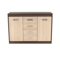 Scrin KORINA din DTD laminat, design stejar inchis/stejar deschis - 11