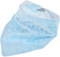 Esarfa moale pentru copii BabyMam, forma triunghiulara, sistem de prindere reglabil cu velcro moale, design 2-in-1 cu o fata din bumbac si una din minky blue - 3