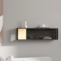 Raft de perete Riva culoare antracit si stejar,100 cm - 1