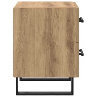 Noptiera din lemn de stejar artizanal cu sertare 40 x 35 x 47.5 cm - 7