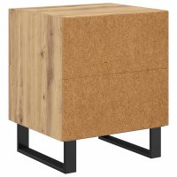 Noptiera din lemn de stejar artizanal cu sertare 40 x 35 x 47.5 cm - 8
