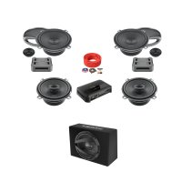 Pachet difuzoare auto Hertz Cento pentru Dacia Logan II sedan facelift 2016 - 2020 cu subwoofer inclus - 1