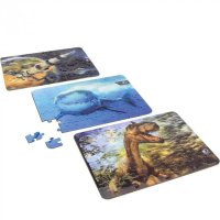 Set Puzzle 3D Lenticular Discovery - Dinozaur, Naveta Spatiala si Rechin - 1