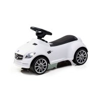 Vehicul ride-on, BabyTrold, Model Mercedes, Claxon pe volan, 18 luni+, Sustine 25 kg, 67x29x37 cm, Alb - 1