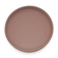 Farfurie din silicon PetiteMars Velvet Latte Maro pudrat TakeMatch, cu ventuza, fara BPA, 400 ml pentru bebelusi 6 luni+ - 1