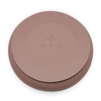 Farfurie din silicon PetiteMars Velvet Latte Maro pudrat TakeMatch, cu ventuza, fara BPA, 400 ml pentru bebelusi 6 luni+ - 2