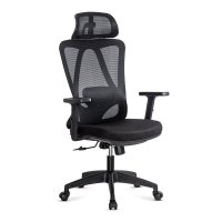 Scaun Ergonomic OFF 987 cu Tetiera Reglabila si Suport Lombar Negru - 1