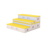 Bancuta modulara pentru gradinita Nichiduta Garden Step Stool Yellow 123 x 122 x 62 cm - 1