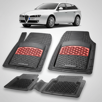 Covorase auto tip tavita TEAMCAR pentru Alfa Romeo 159 Sportwagon Pre-Facelift, 2006-2008, negre, set 5 bucati - 3