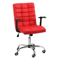 Scaun de birou OFF 603 rosu - Model mediu, ergonomic si modern - 1
