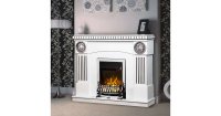 Semineu electric Prometeu & Galileo silver, Art Flame, 1050x1200x330 mm, 2000W - 4