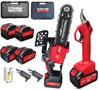 Set Campion Professional cu mini drujba electrica CMP1756, foarfeca de gradina CMP1811 si 4 acumulatori 48V - 1