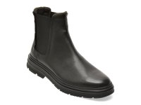 Ghete CLARKS negre, BADBURY EASY, din piele naturala - 1
