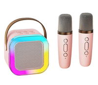 Set 2 Microfoane Karaoke cu boxa portabila K12 - 1