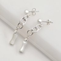 Cercei Curgatori cu Pietre Bambus – Argint 925 - 1